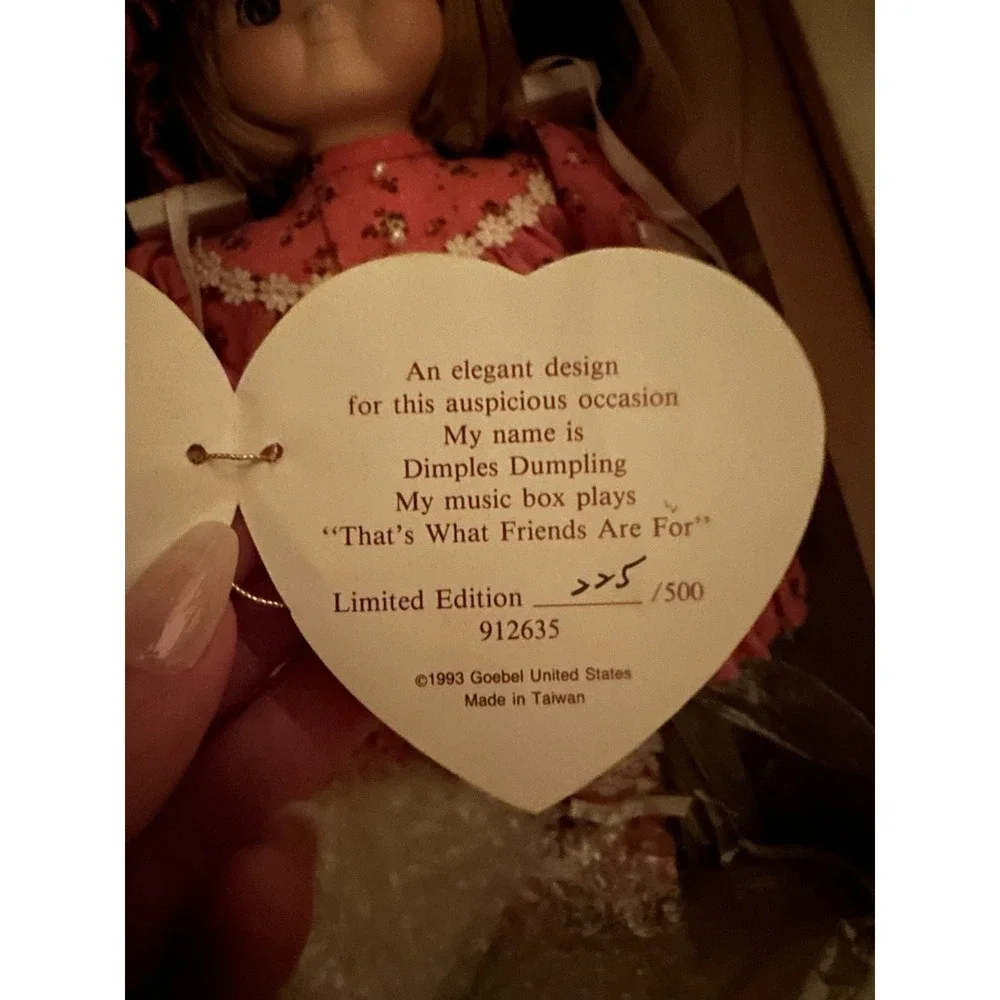 90s Goebel Dimple Dumpling DOLLY DINGLE Musical Doll Porcelain Limited Edition